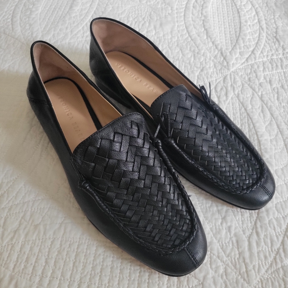 Sold❗Veronica Beard Anica Woven Leather Loafer